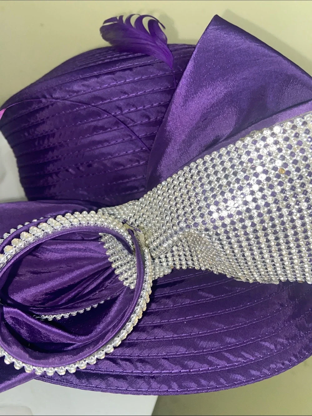 Beautiful Dark Purple Dress Hat / Church Hat